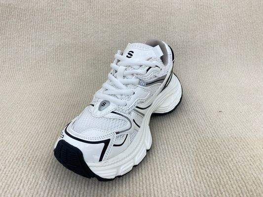 Lace Up Women Comfort Sneakers OEM ODM White And Black Sneakers